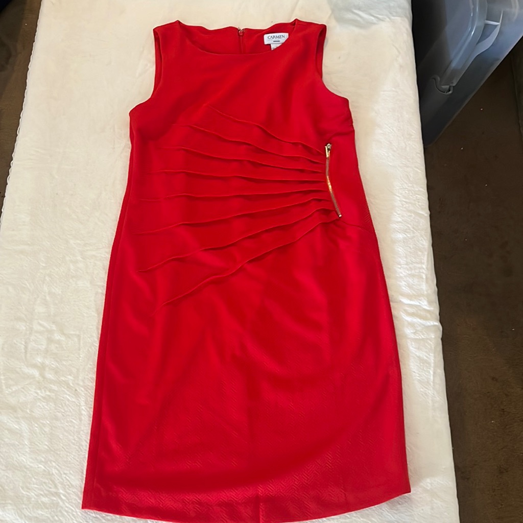 Nwot Red Dress By Carmen. Size 10.